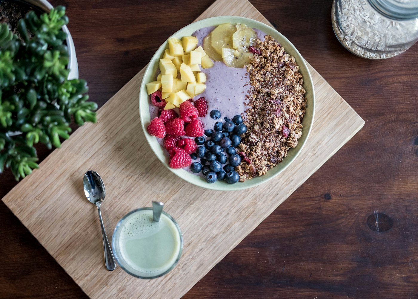 A simple breakfast bowl with fruit